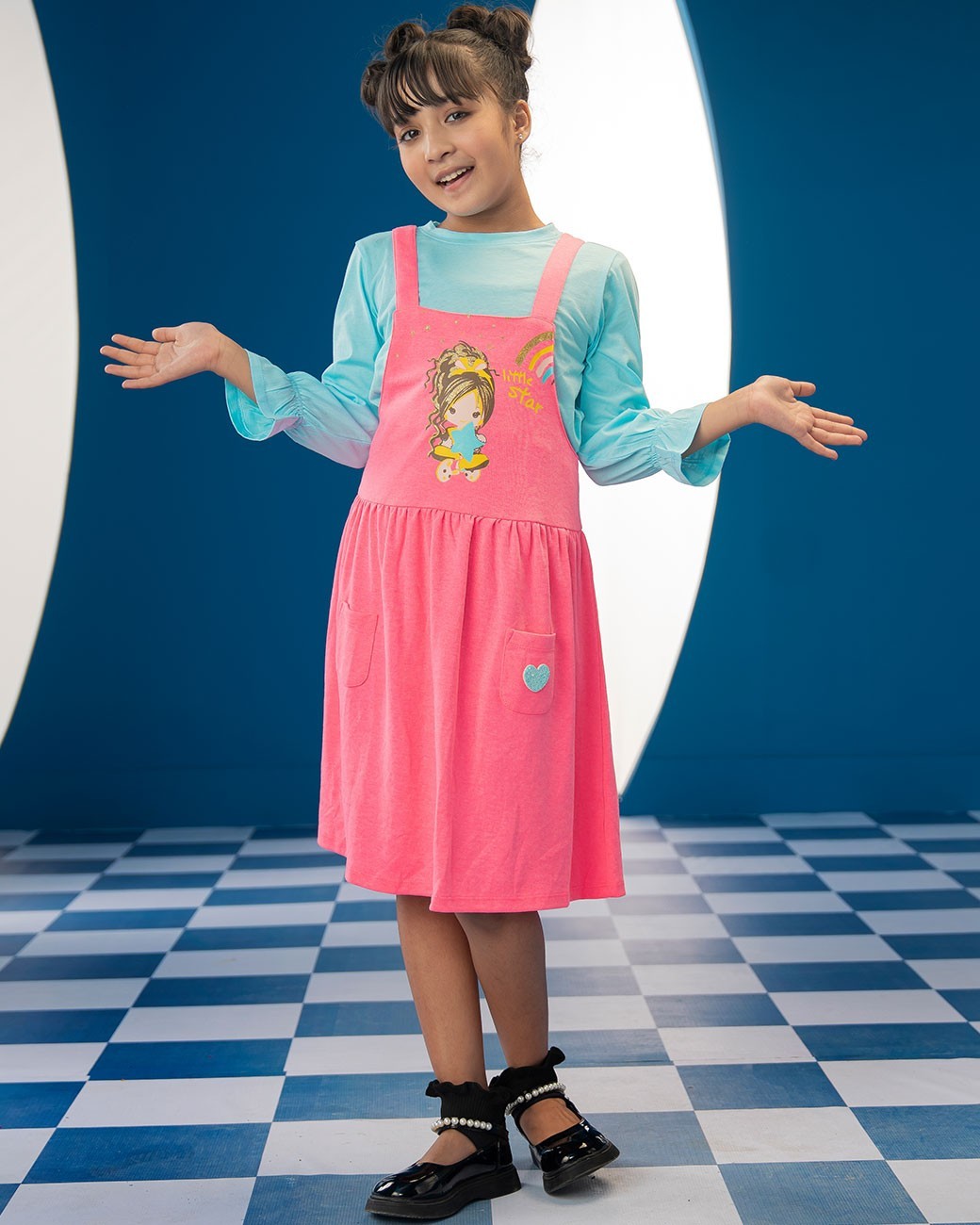 GIRL'S DUNGAREE SET